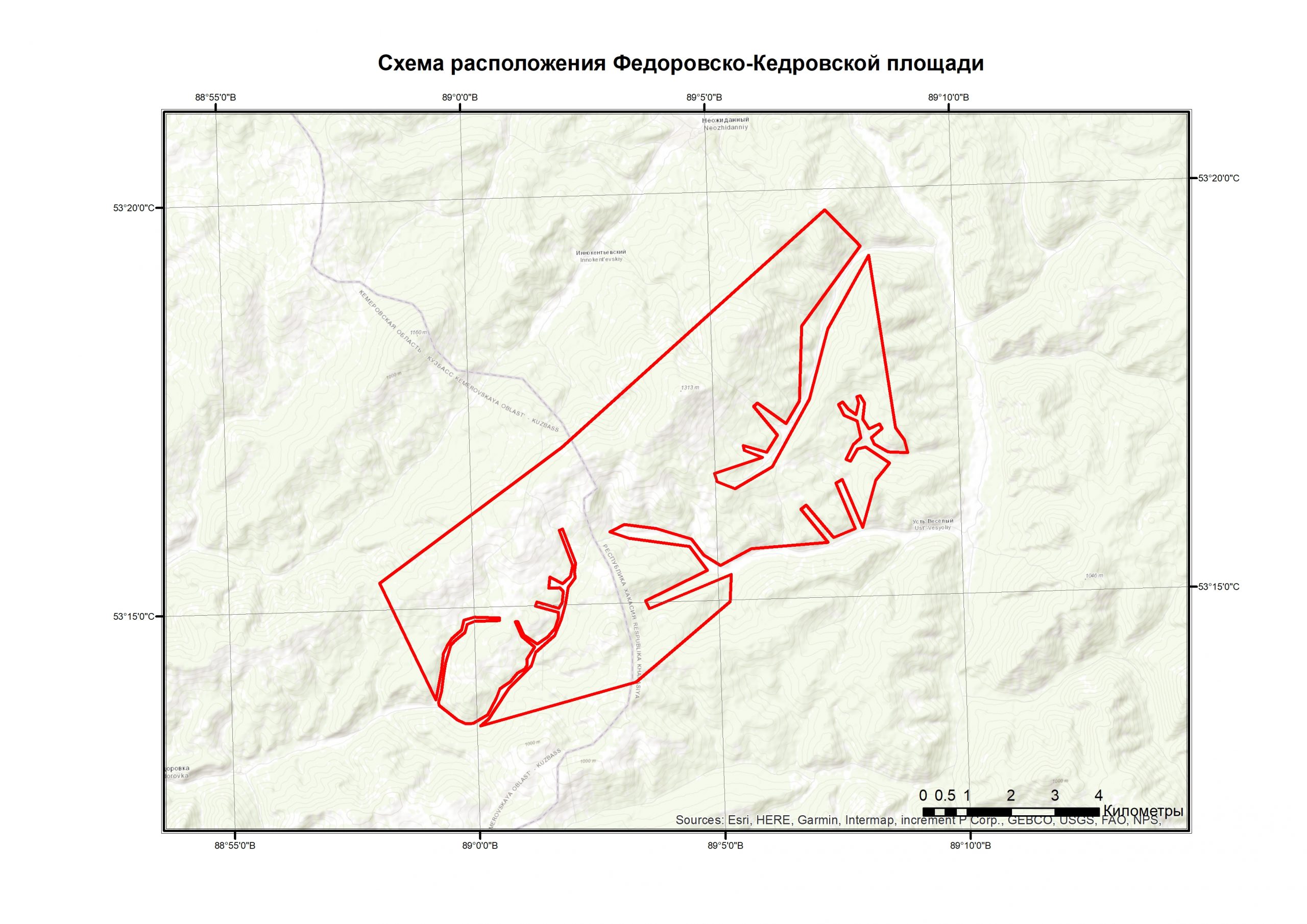 Схема расположения участка недр богатырь